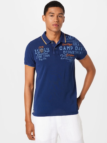 CAMP DAVID - Camiseta en azul: frente