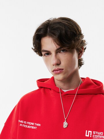 Pull&Bear Sweatshirt 'STWD' in Rot