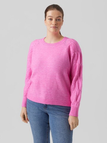 Pull-over Vero Moda Curve en rose : devant