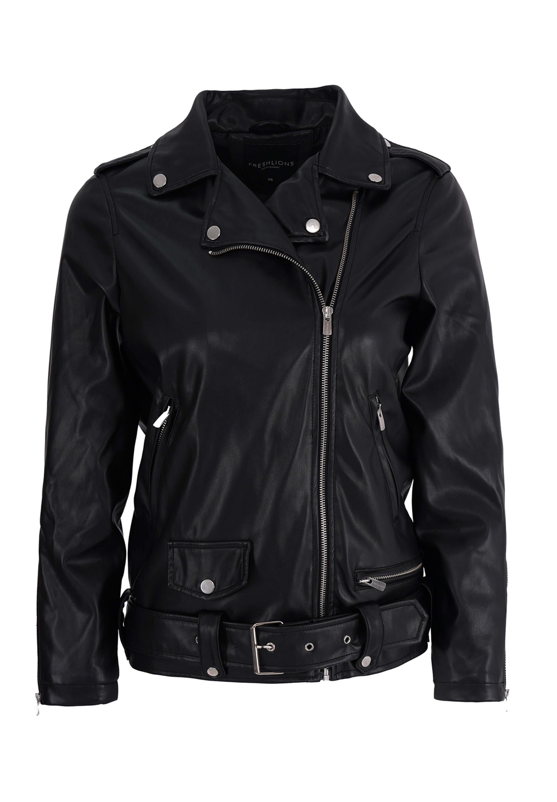 FRESHLIONS Freizeitjacke 'Nela' in Schwarz: Vorderseite