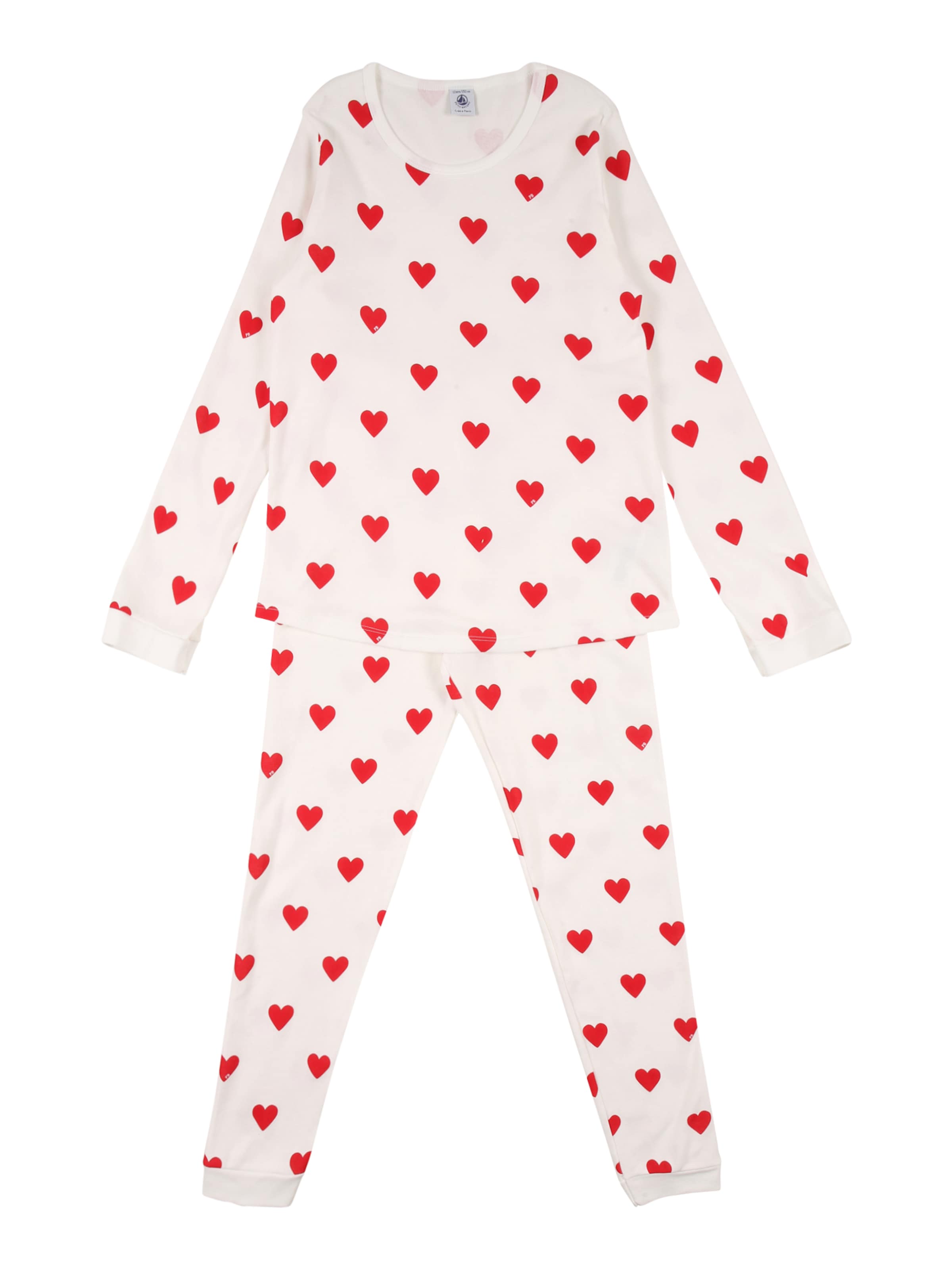 PETIT BATEAU Pižama | bela barva: sprednja stran