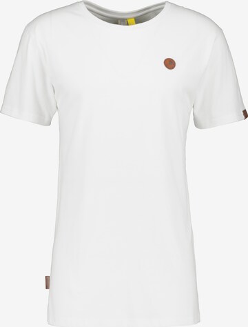 Alife and Kickin - Camisa 'MaddoxAK' em branco: frente