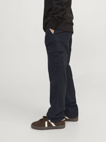 Jack & Jones Junior Wide leg Trousers 'JPSTKane JJBarkley' in Black