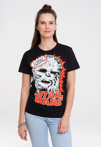 LOGOSHIRT Shirt 'Star Wars - Chewbacca' in Gemengde kleuren: voorkant