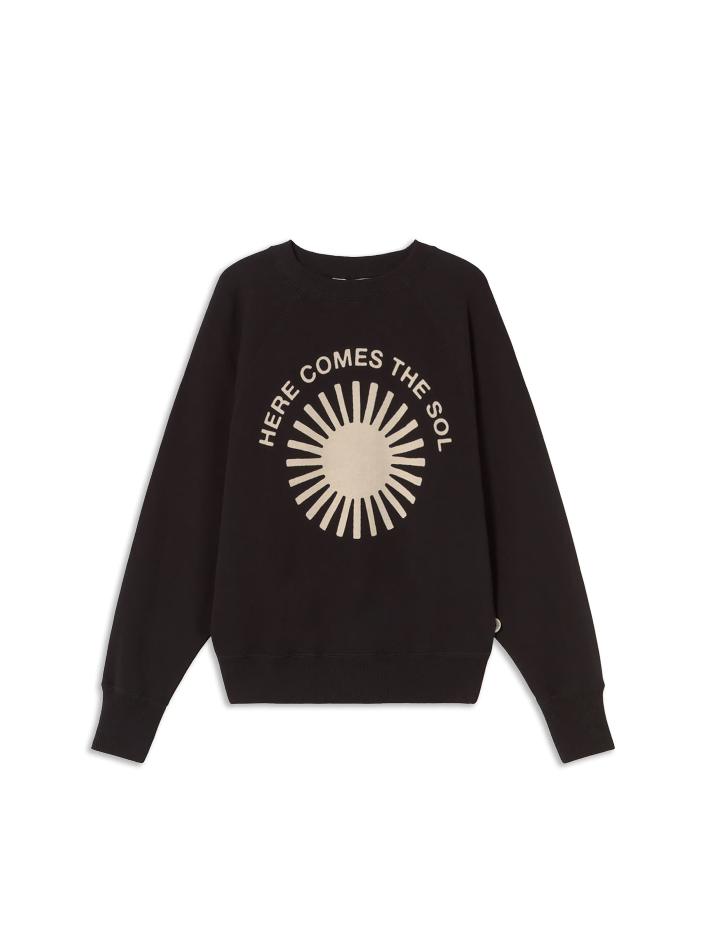 Thinking MU Sweatshirt 'Sol' in Schwarz: Vorderseite