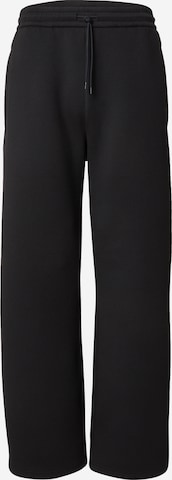 WEEKDAYLoosefit Hlače - crna boja: prednji dio