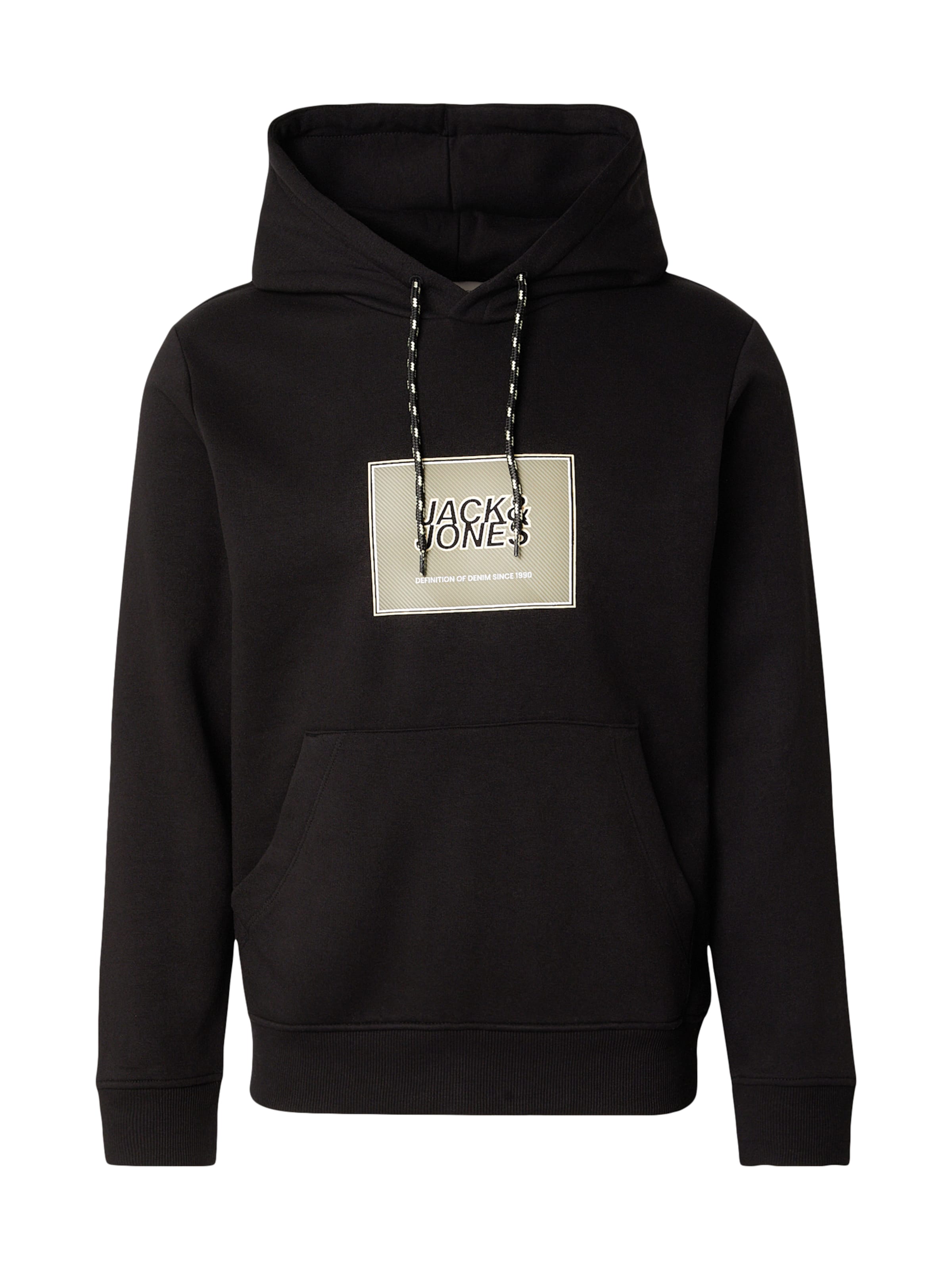 Felpa 'JJRAIN' di JACK & JONES in nero: frontale
