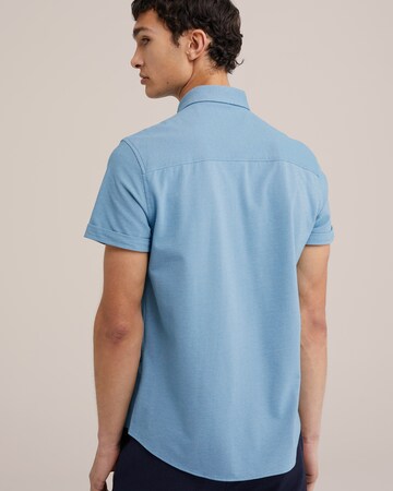 WE Fashion Slim Fit Hemd in Blau