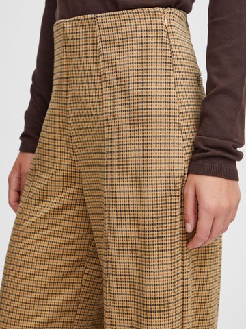Wide Leg Pantalon 'KATE' ICHI en marron