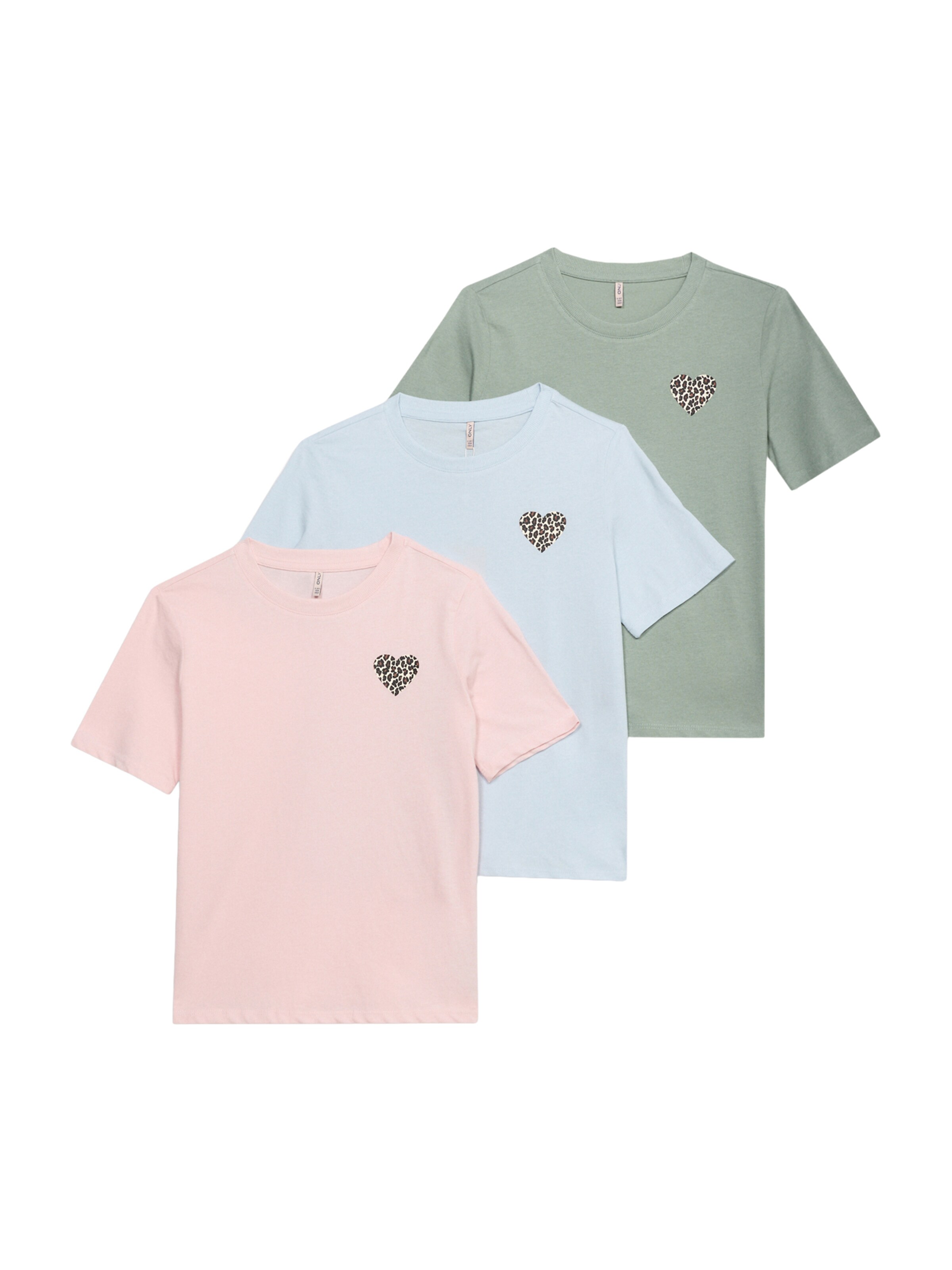 ONLY GIRLS Футболка 'KOGREXI HEART' в Синий: спереди