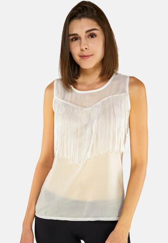 TOOche Long Top 'Capri' in Weiß: Vorderseite
