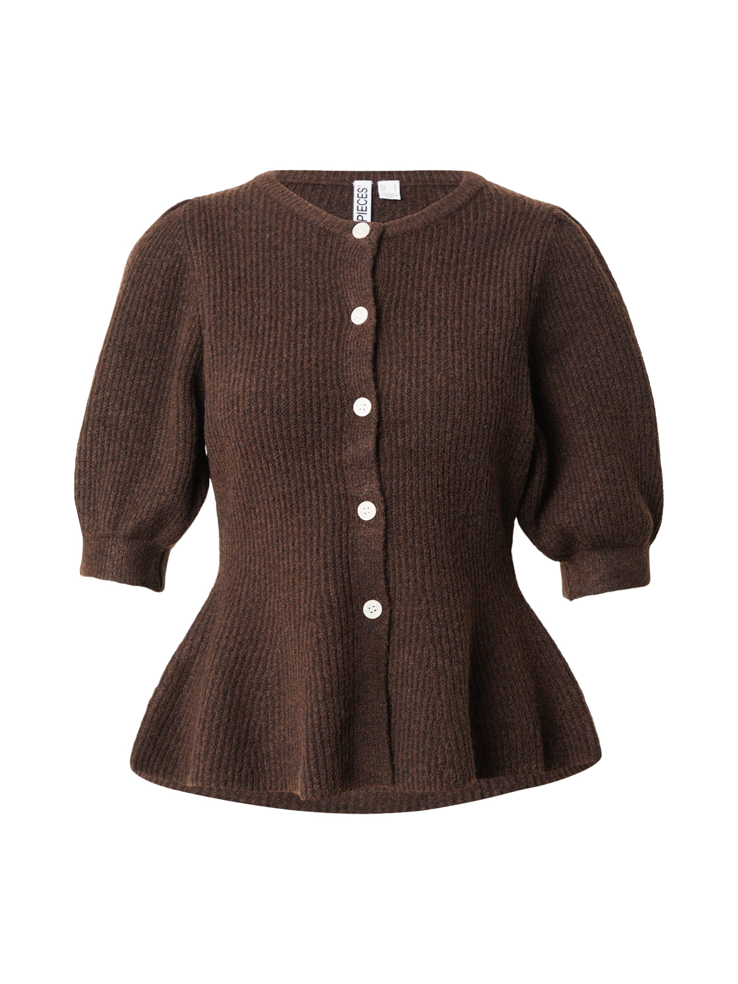 PIECES Cardigan 'PCSilly' i brun
