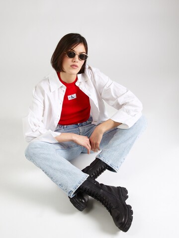 Calvin Klein Jeans Neuletoppi värissä punainen