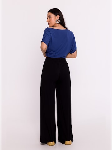 BeWear - Pierna ancha Pantalón de pinzas en negro