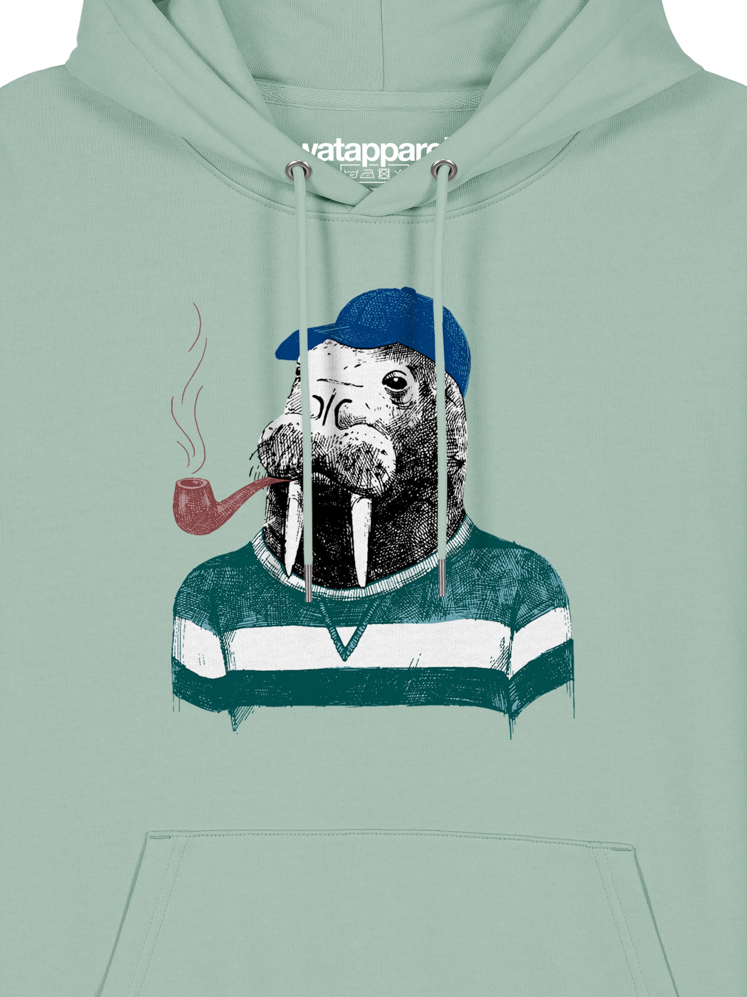 Watapparel Sweatshirt 'Walross' in Grün
