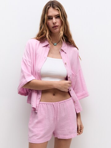 Pull&Bear Normální Kalhoty – pink