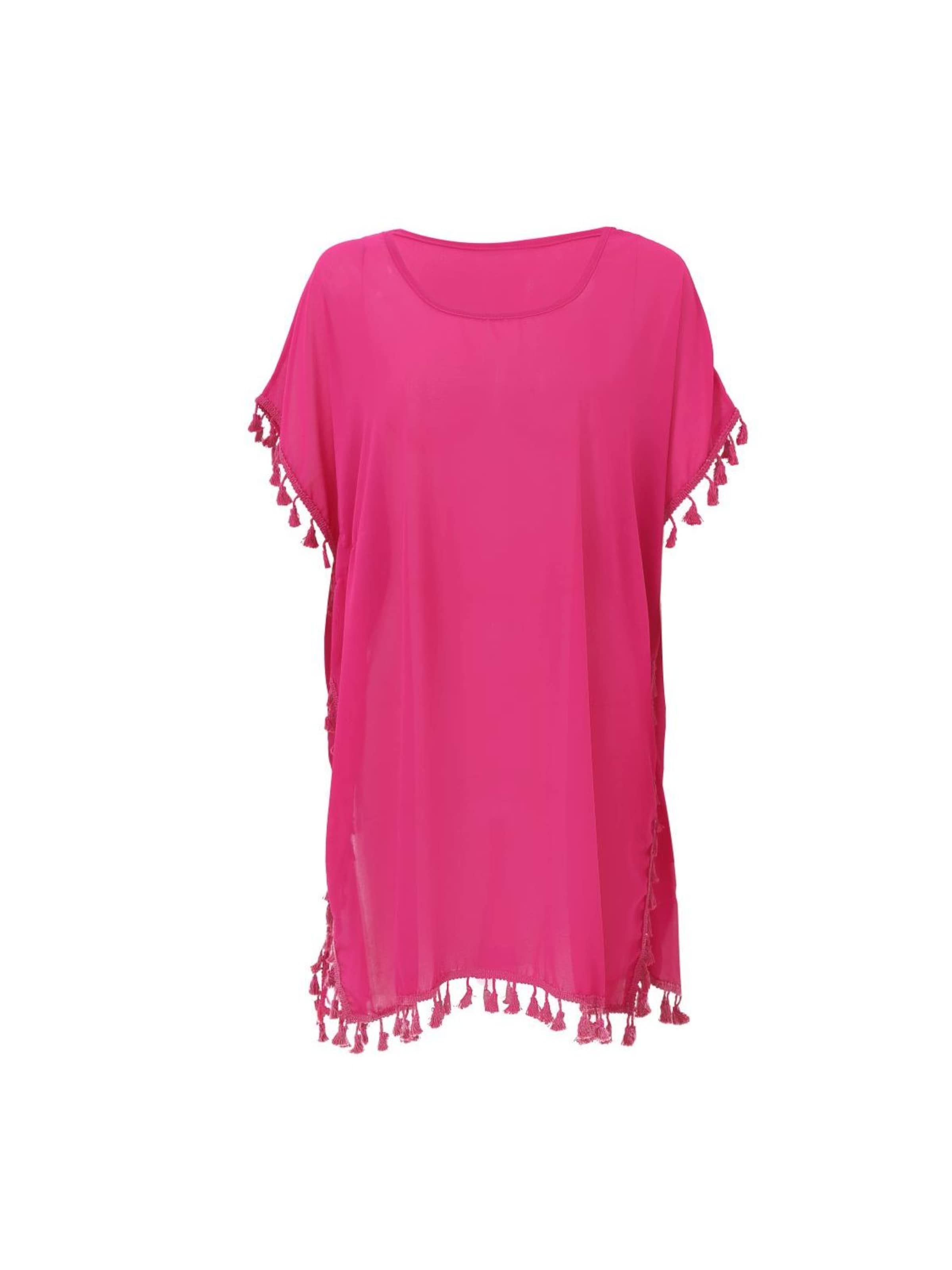 Abito da spiaggia di alberto cabale in rosa: frontale
