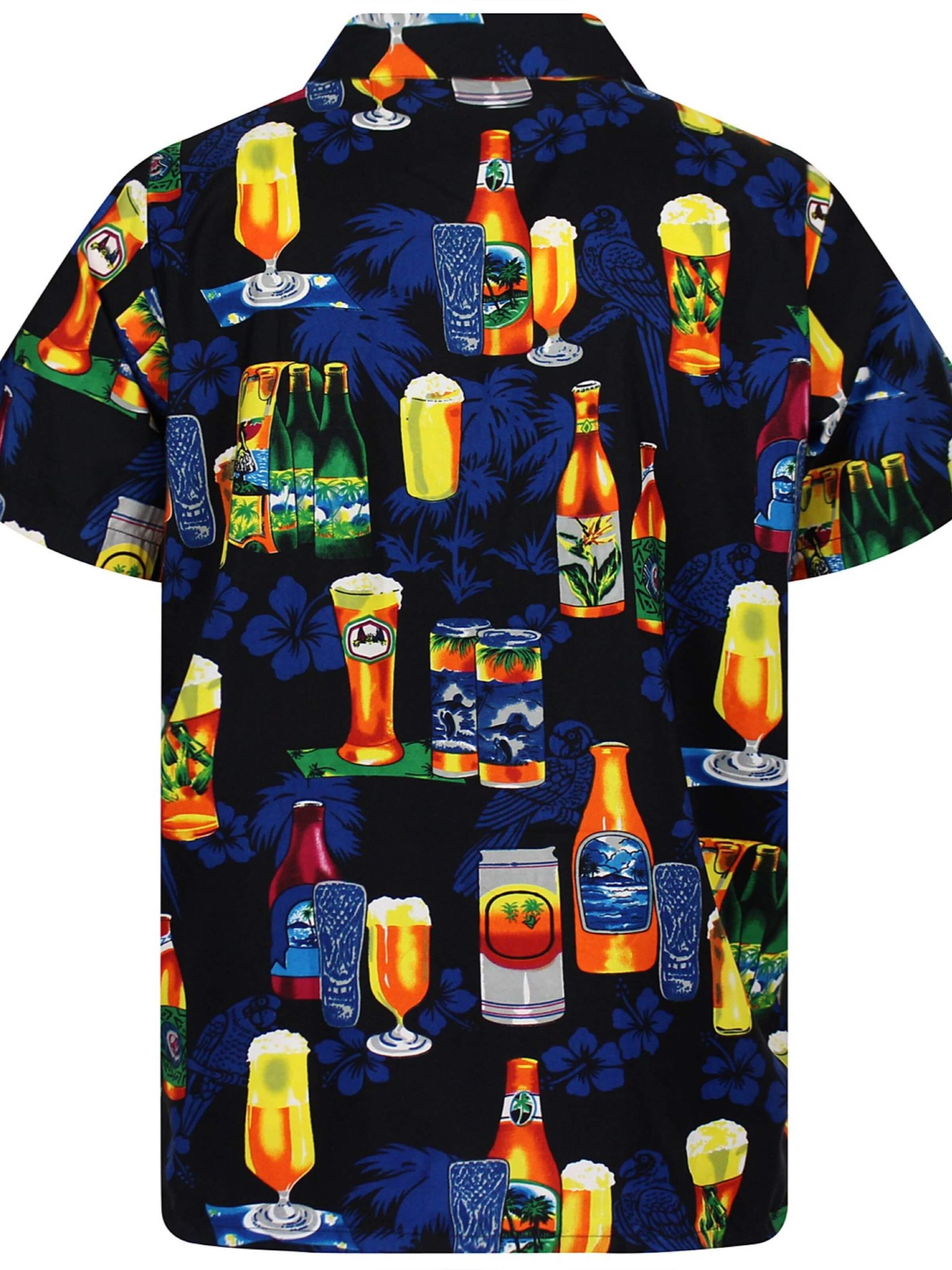 T-Shirt 'Beerbottle' King Kameha en noir