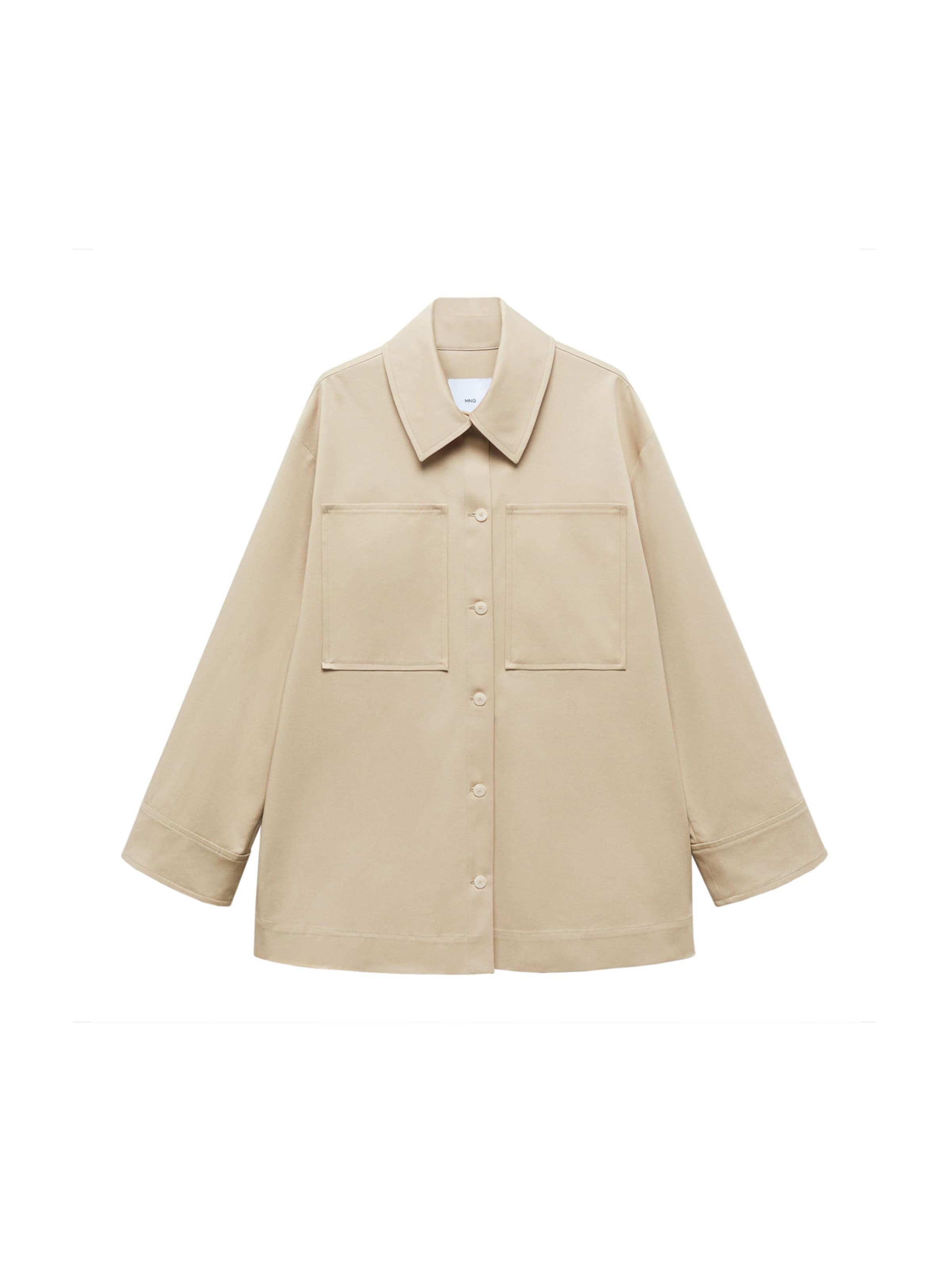 MANGO Övergångsjacka i beige: framsida