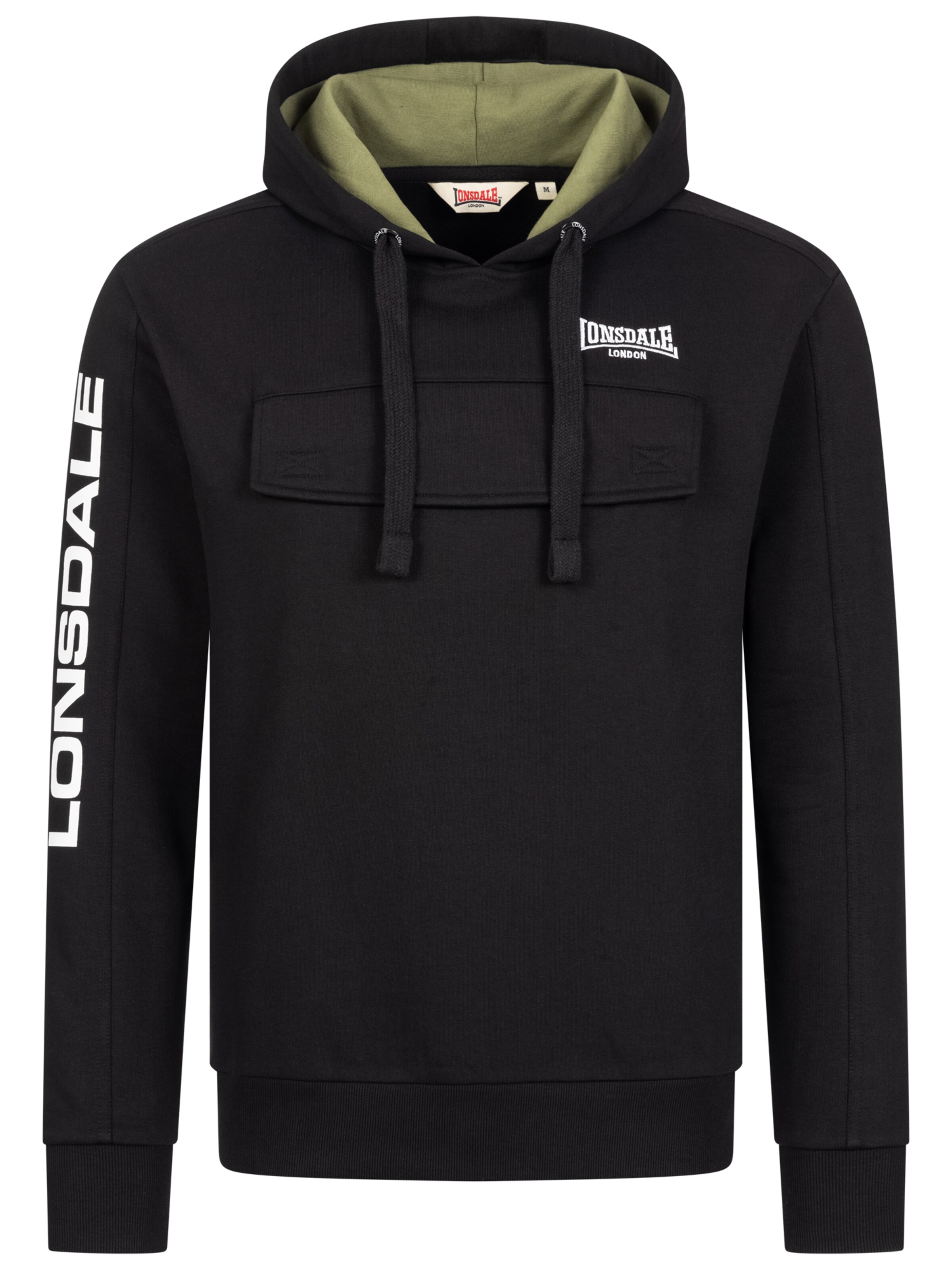 LONSDALE Bluzka sportowa 'Rushen' w kolorze czarny: przód