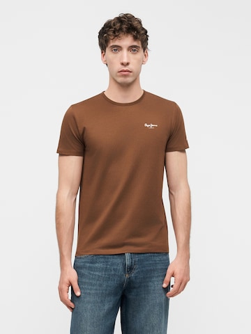 Pepe Jeans Majica | rjava barva: sprednja stran