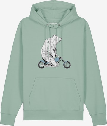 Sweat-shirt 'Bär auf Bike' Watapparel en vert : devant