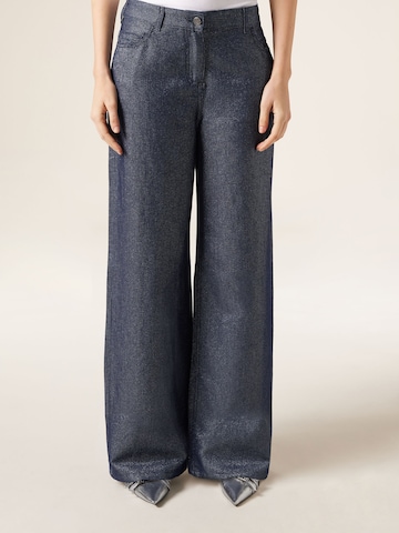 CALZEDONIA Wide leg Pants in Blue: front