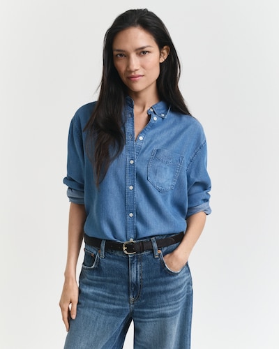 GANT Hemdbluse in blue denim, Produktansicht
