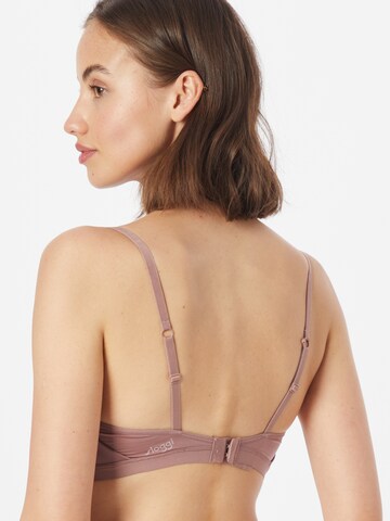 SLOGGI T-shirt Bra 'WOW Comfort' in Brown