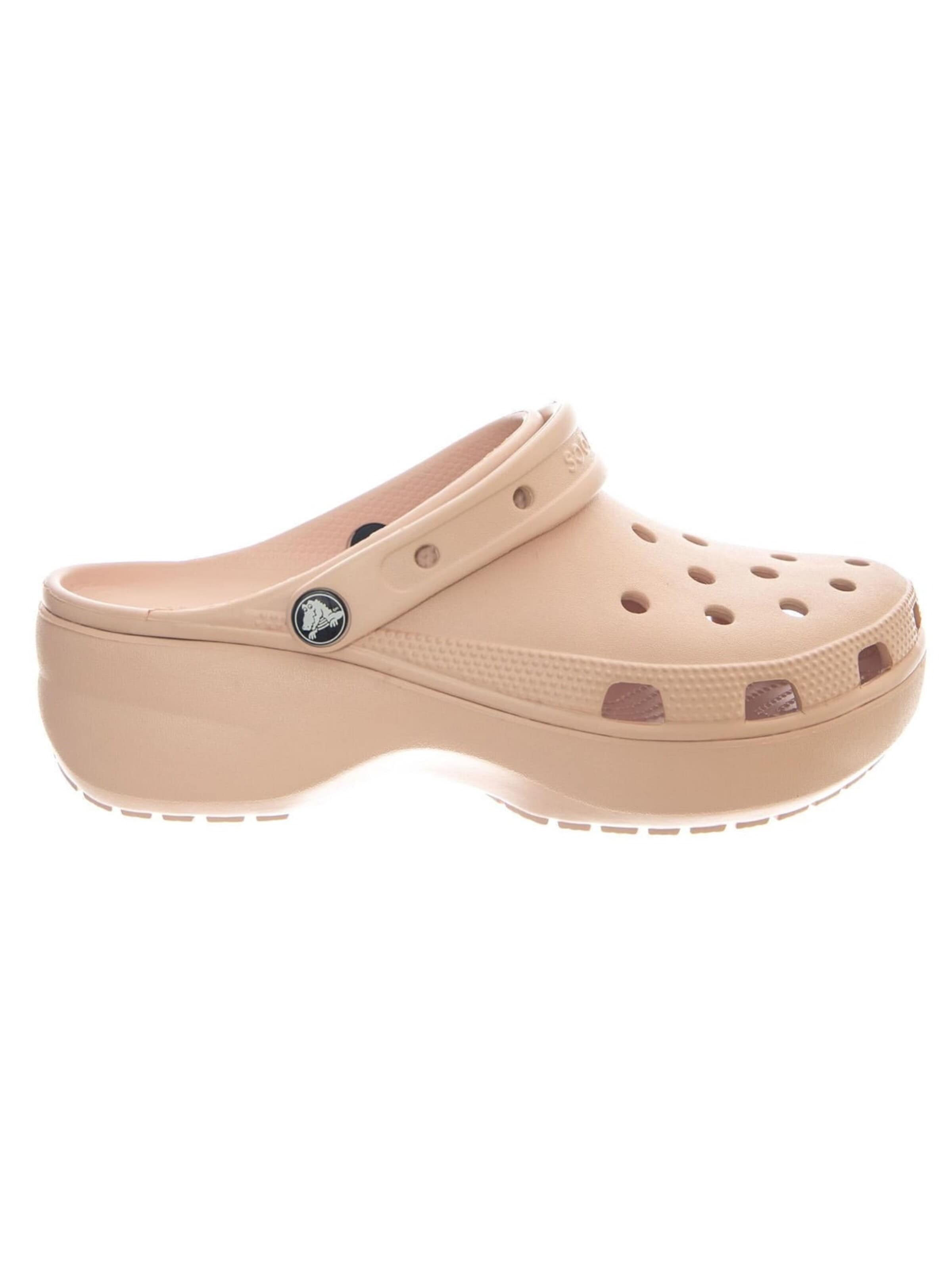Crocs Træsko 'CLASSIC PLATFORM CLOG PINK' i beige: forside