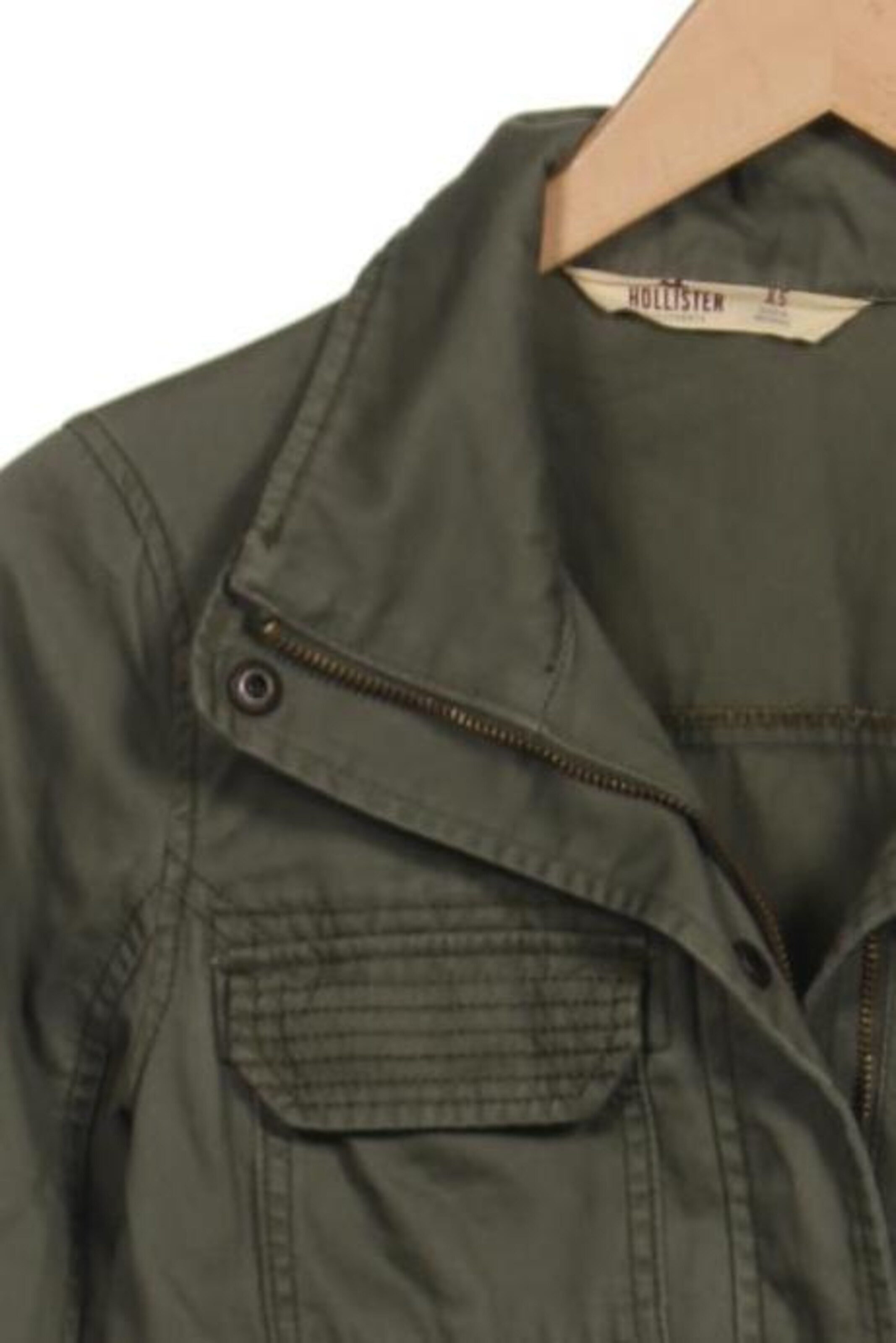 HOLLISTER Jacket & Coat in XS in Green