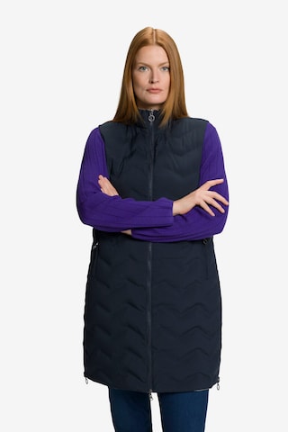 Ulla Popken Bodywarmer in Blauw: voorkant