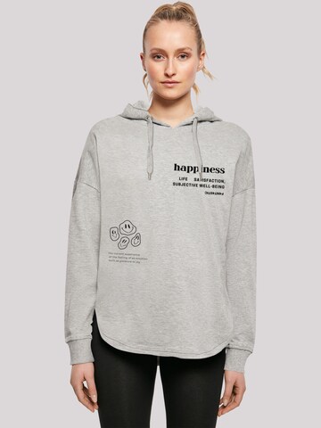 F4NT4STIC Sweatshirt 'Happiness' in Grau: predná strana