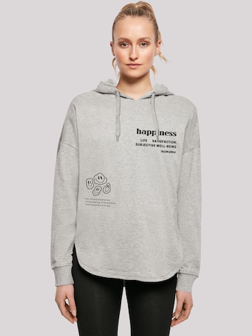 F4NT4STIC Sweatshirt 'Happiness' in Grau: predná strana