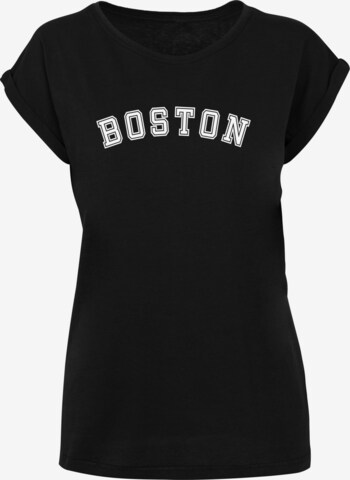 Maglietta 'Boston X' di Merchcode in nero: frontale