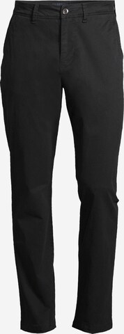 Coupe slim Pantalon chino AÉROPOSTALE en noir : devant