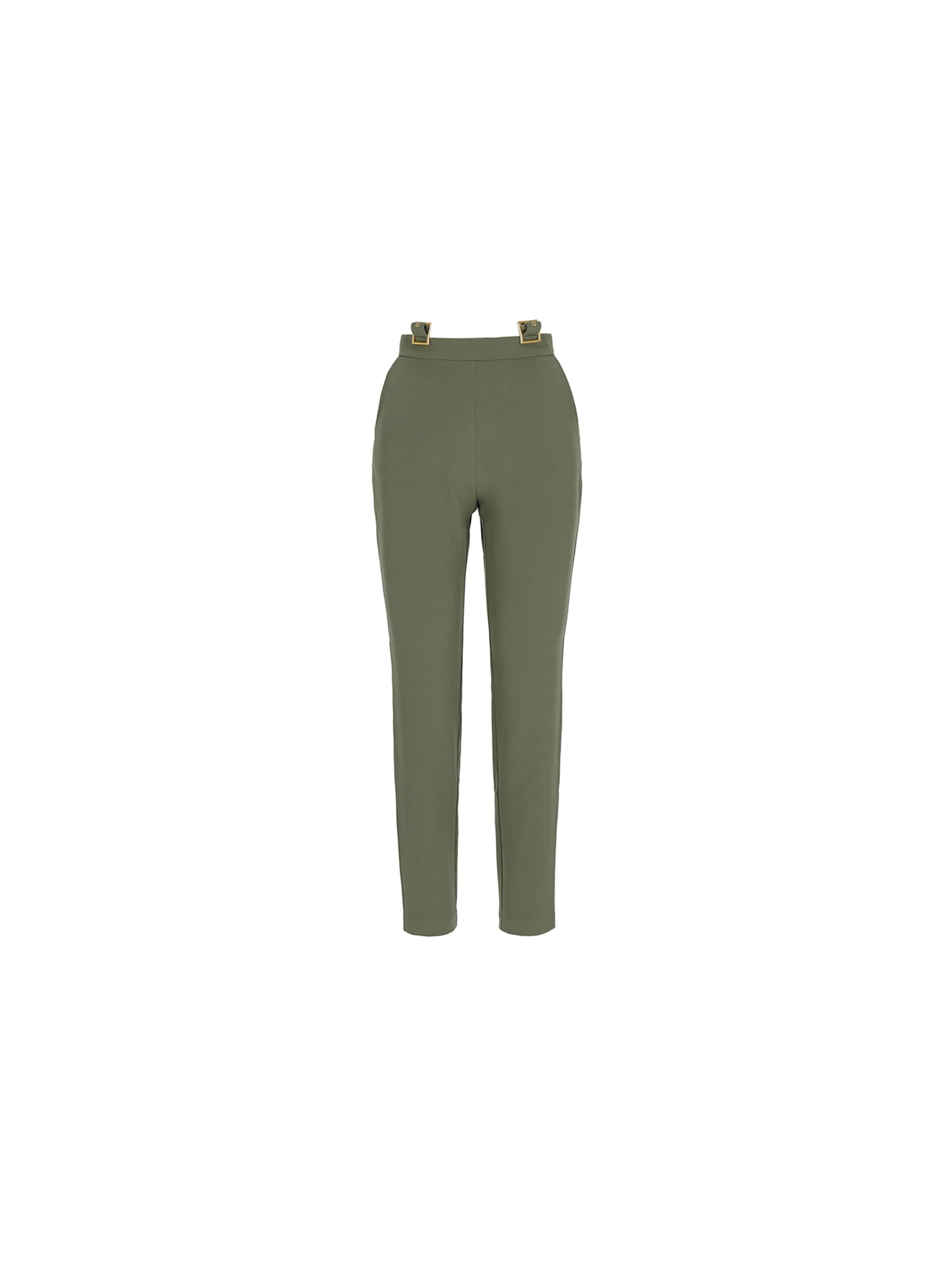 mandragora Slimfit Hose 'Feminity'‌ in Grün: Vorderseite