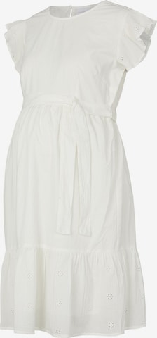 MAMALICIOUS فستان 'Love' بلون أبيض: الأمام