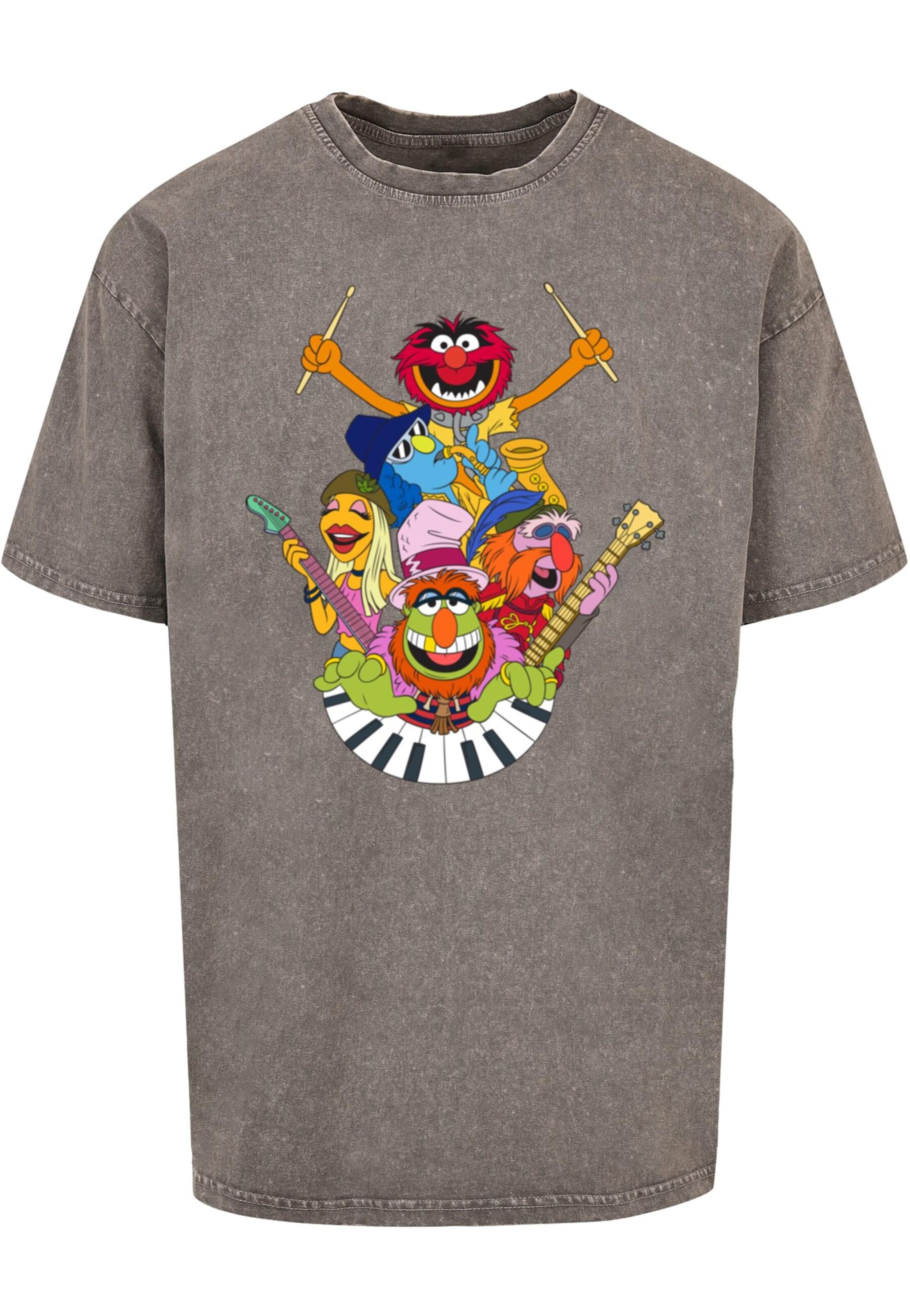 T-Shirt 'Muppets - Dr. Teeth And The Electric Mayhem' ABSOLUTE CULT en gris : devant