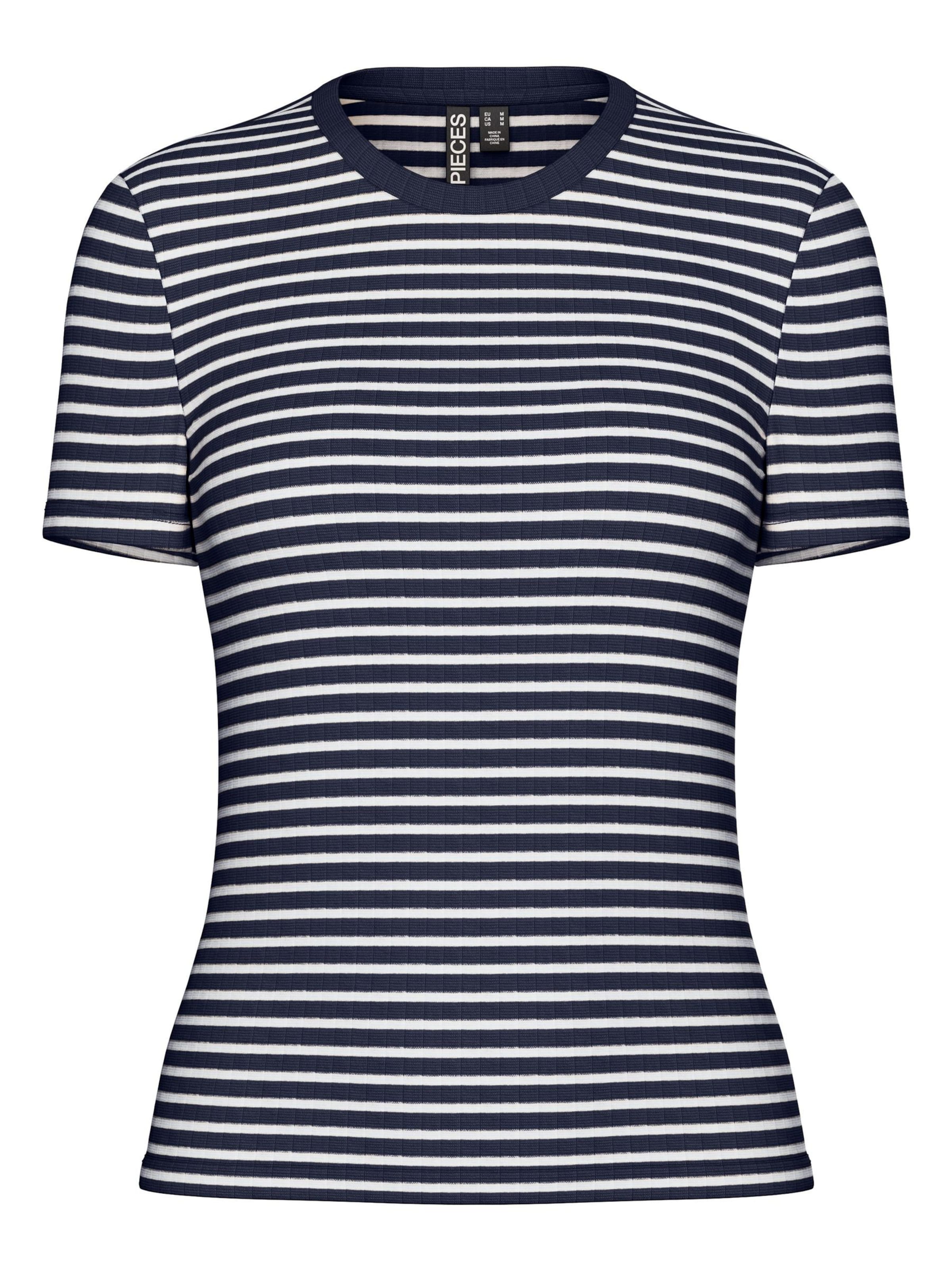 Maglietta 'PCSoffi' PIECES di colore blu notte / bianco, Visualizzazione prodotti