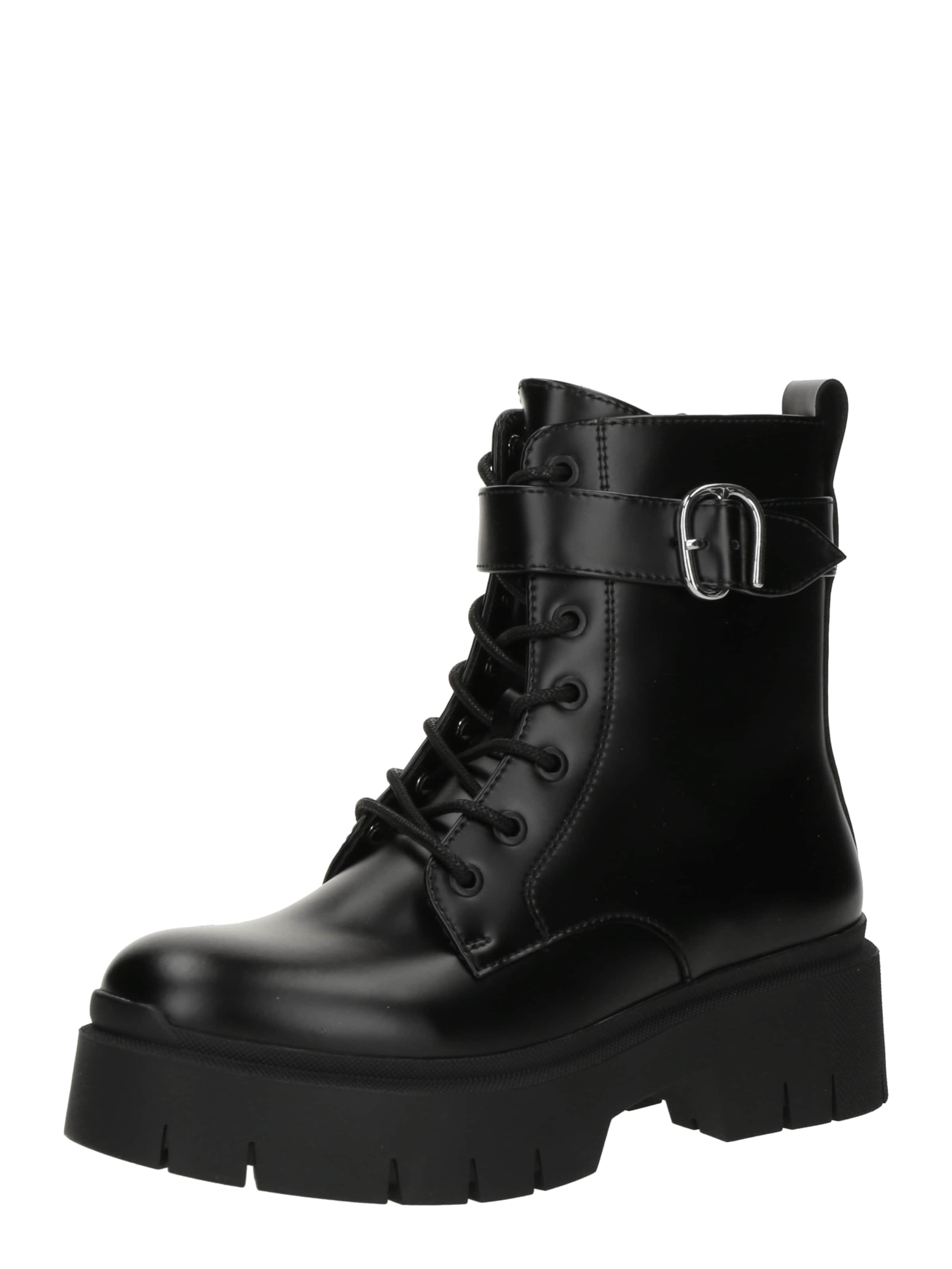 HUGO Schnürstiefelette 'Kris' in Schwarz: Vorderseite