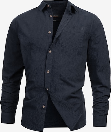 INDICODE JEANS Hemd 'Caix' in Blau: Vorderseite