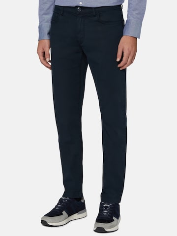 Coupe slim Jean Boggi Milano en bleu : devant