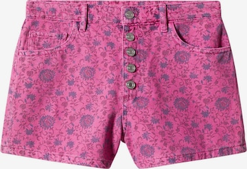 MANGO Regular Jeans in Roze: voorkant