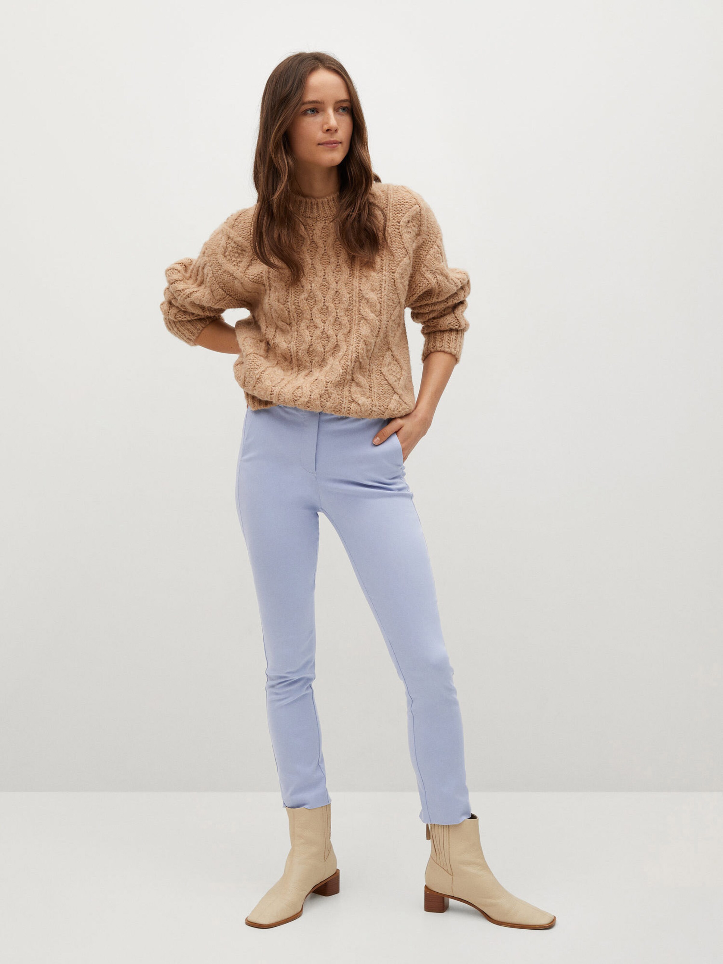 Frauen Große Größen MANGO Hose 'Cola' in Hellblau - IQ90839 Frauen Große Größen MANGO Hose 'Cola' in Hellblau - IQ90839