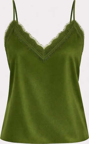 Worldclassca Top 'Spaghetti Lace Trim Top' in Green: front