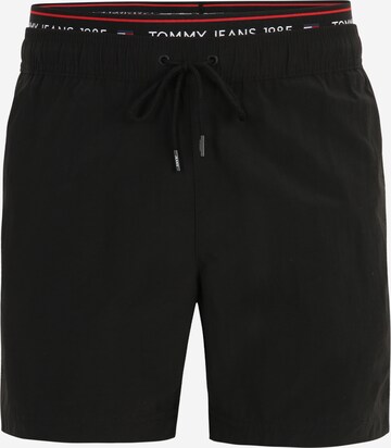 Shorts de bain Tommy Jeans en noir : devant