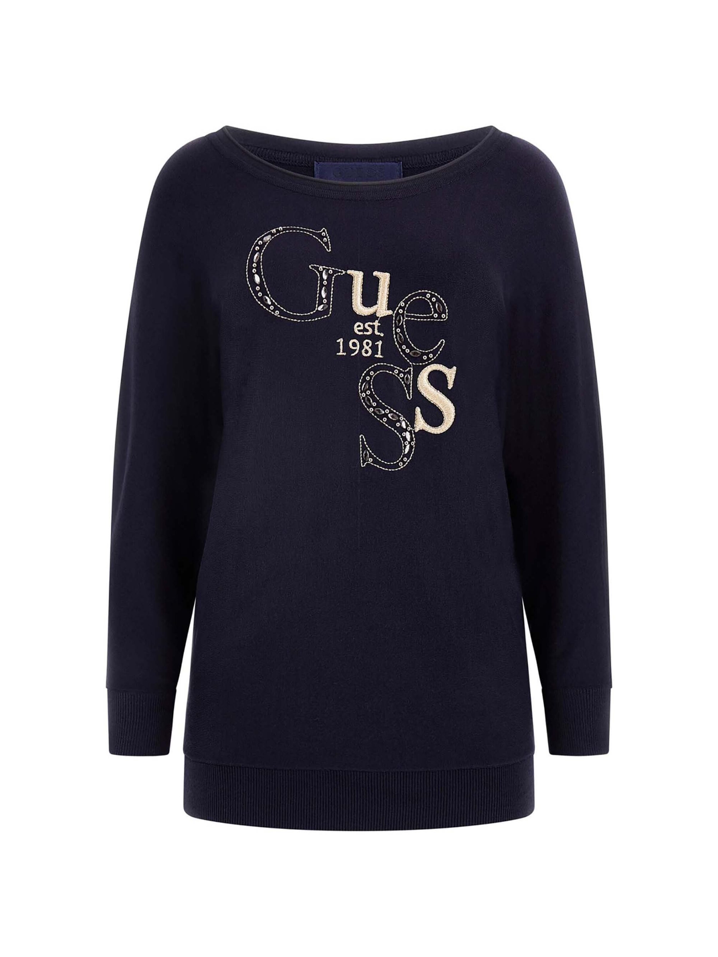GUESS Sweatshirt in Schwarz: Vorderseite