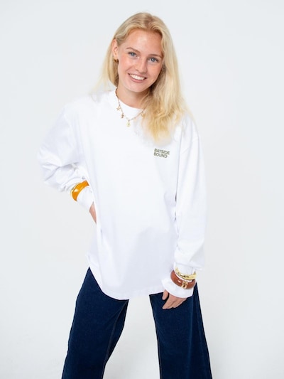 BAYSIDE BOUND Oversized Shirt 'THE BAYSIDE UNISEX LONGSLEEVE' in XS in White, Item view