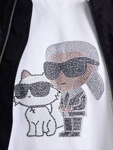 Sweat-shirt 'IKON' Karl Lagerfeld en blanc